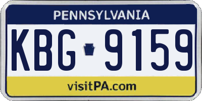 PA license plate KBG9159