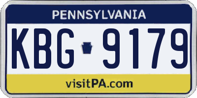 PA license plate KBG9179