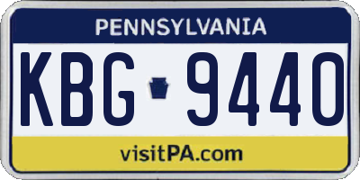 PA license plate KBG9440
