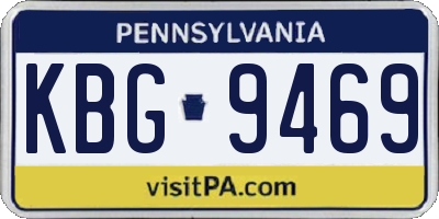 PA license plate KBG9469