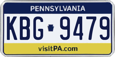 PA license plate KBG9479
