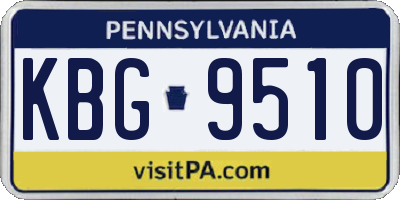 PA license plate KBG9510