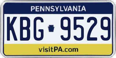 PA license plate KBG9529