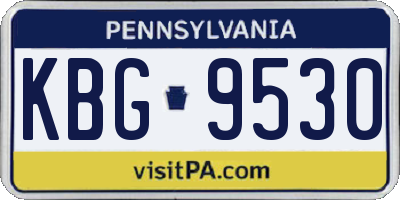 PA license plate KBG9530