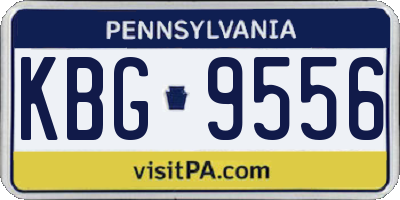 PA license plate KBG9556