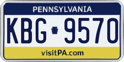 PA license plate KBG9570
