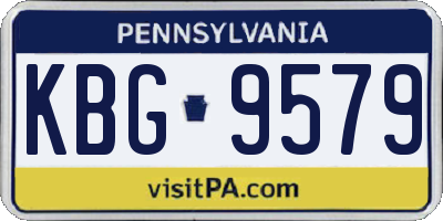 PA license plate KBG9579