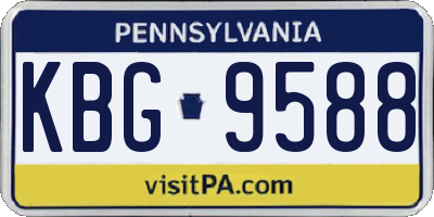 PA license plate KBG9588