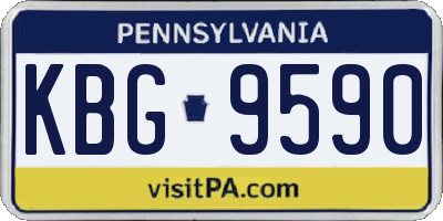 PA license plate KBG9590
