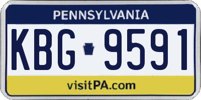 PA license plate KBG9591