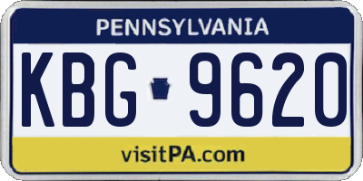 PA license plate KBG9620
