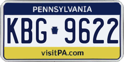 PA license plate KBG9622