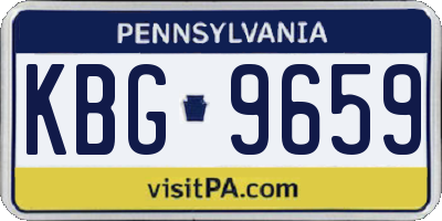 PA license plate KBG9659