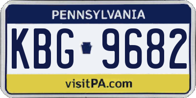 PA license plate KBG9682