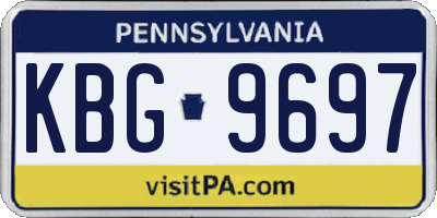 PA license plate KBG9697