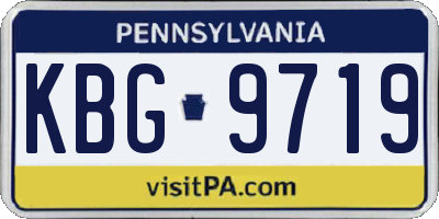 PA license plate KBG9719