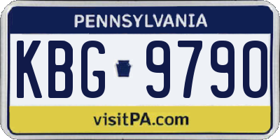 PA license plate KBG9790