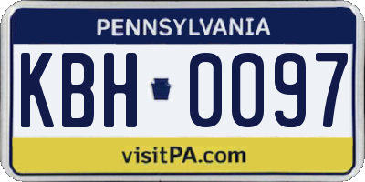 PA license plate KBH0097