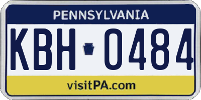 PA license plate KBH0484