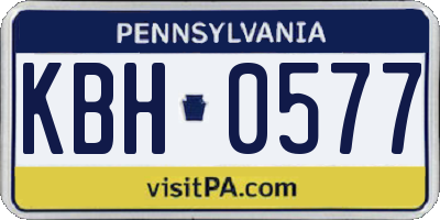 PA license plate KBH0577