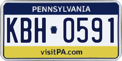 PA license plate KBH0591