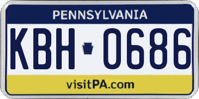 PA license plate KBH0686