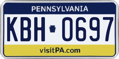 PA license plate KBH0697