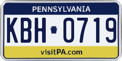PA license plate KBH0719