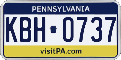 PA license plate KBH0737