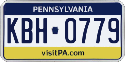 PA license plate KBH0779
