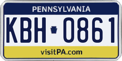 PA license plate KBH0861