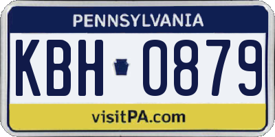 PA license plate KBH0879