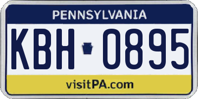 PA license plate KBH0895