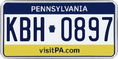PA license plate KBH0897