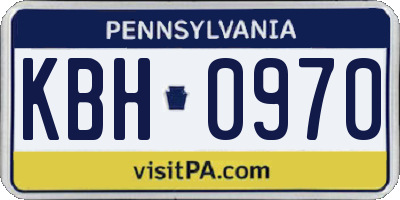 PA license plate KBH0970