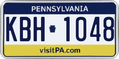 PA license plate KBH1048