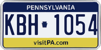 PA license plate KBH1054