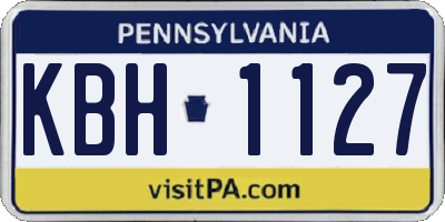 PA license plate KBH1127