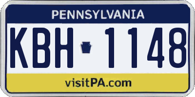 PA license plate KBH1148
