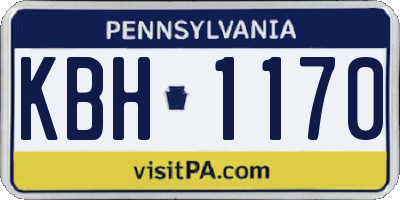 PA license plate KBH1170
