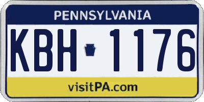 PA license plate KBH1176