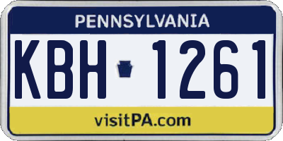 PA license plate KBH1261
