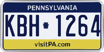 PA license plate KBH1264