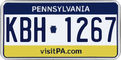 PA license plate KBH1267