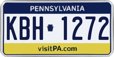 PA license plate KBH1272