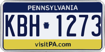 PA license plate KBH1273