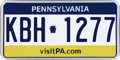 PA license plate KBH1277