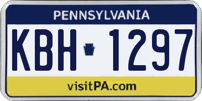 PA license plate KBH1297