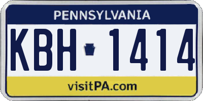PA license plate KBH1414