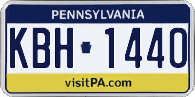 PA license plate KBH1440